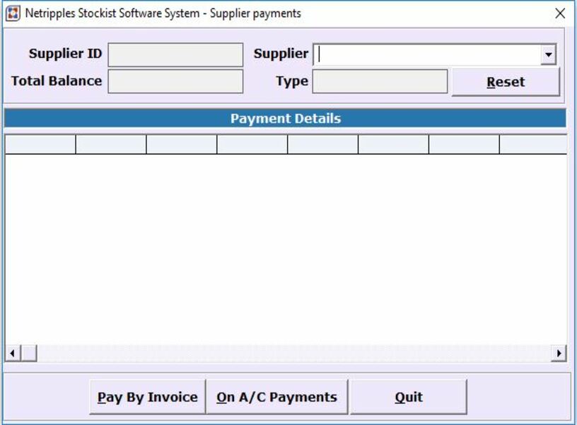 Supplier payments